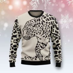 White And Black Strong Leopard 3d Sweater