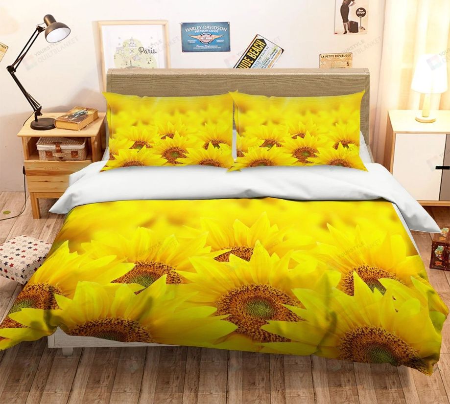 Yellow Sunflower 3d Bedding Set Teeruto, Sunflower Twin Bedding