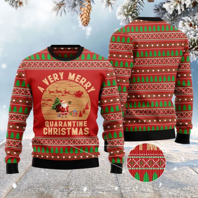 A Very Merry Quarantine Christmas 3D Sweater