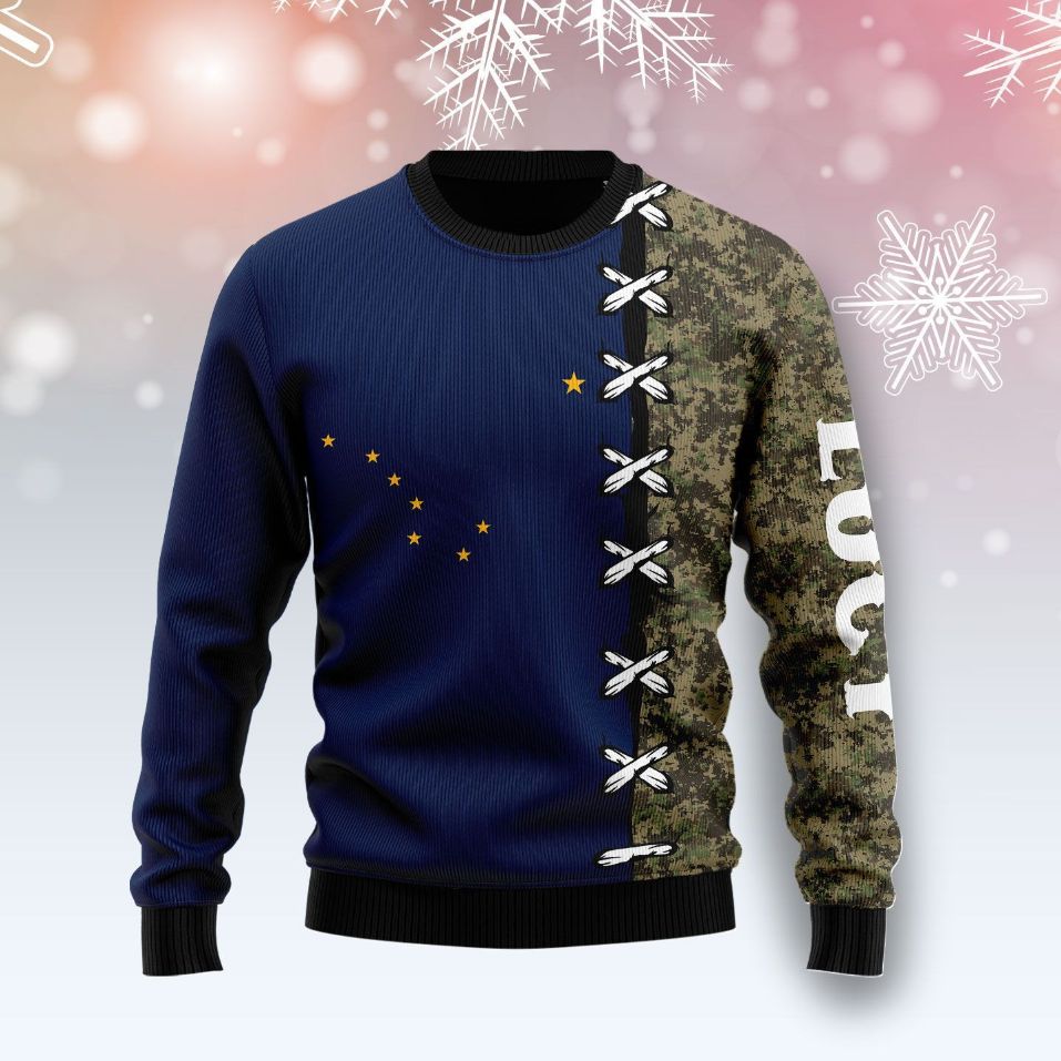 Alaska Camo Personalized 3D Sweater