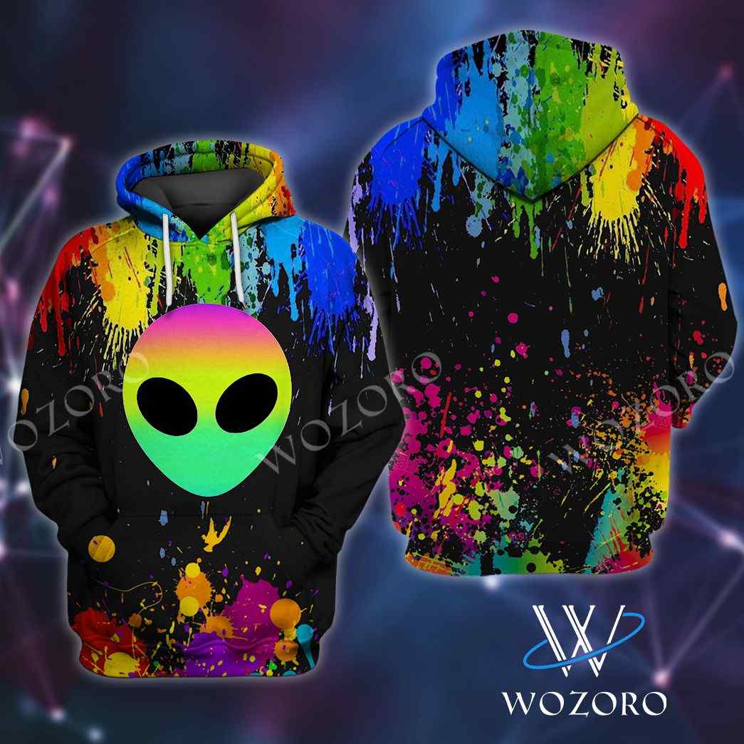 Alien Colorful 3D Hoodie