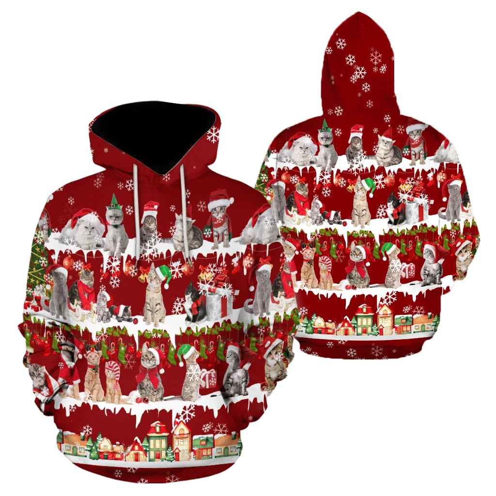 All Cat Breeds Christmas 3D Hoodie