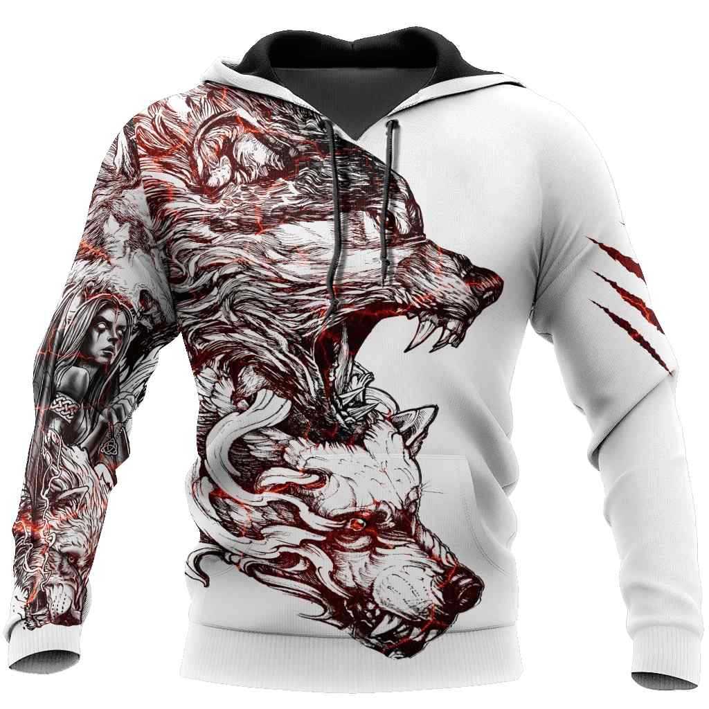 Alpha Wolf Tattoo 3D Hoodie - Teeruto