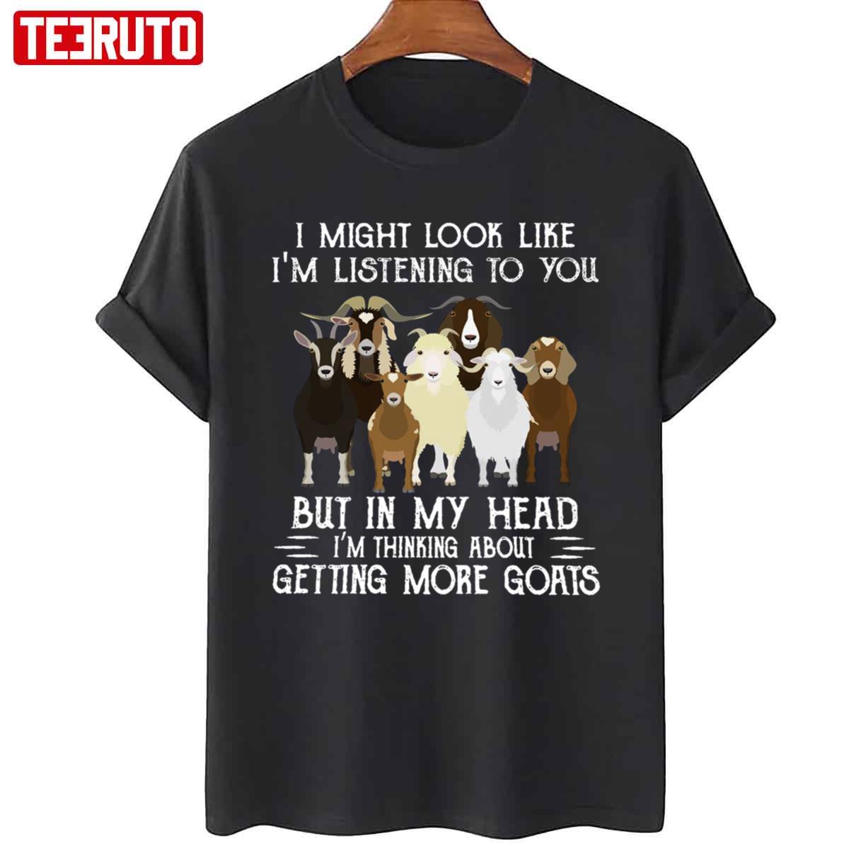 Animal In My Head I’m Thinking About Getting More Goats Unisex T-Shirt
