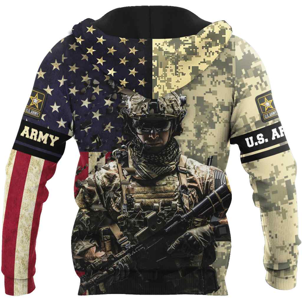Army Personalized Name 3D Hoodie