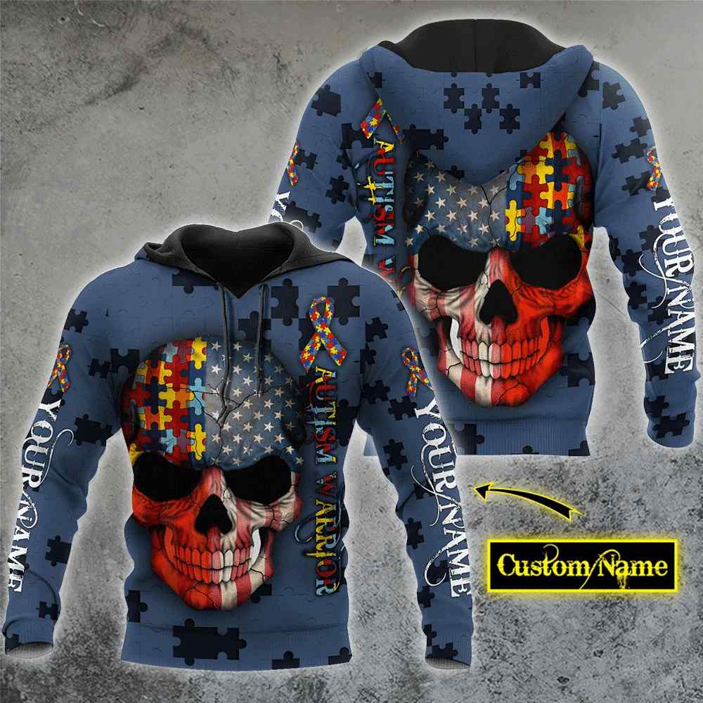 Autism Awareness Custom Name 3D Hoodie