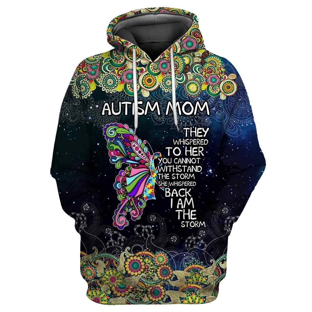 Autism Mom-Butterfly 3D Hoodie