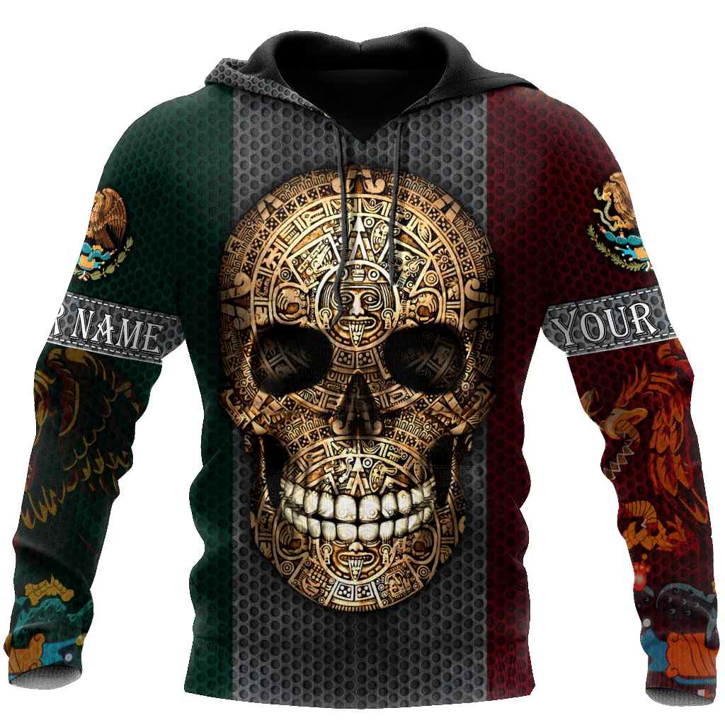 Aztec Mexican Skull 3D Hoodie