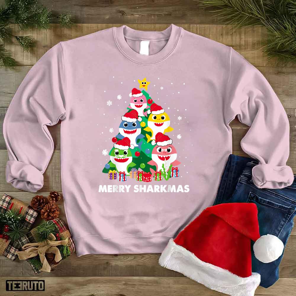 Baby Shark Merry Sharkmas Christmas Tree Unisex Sweatshirt