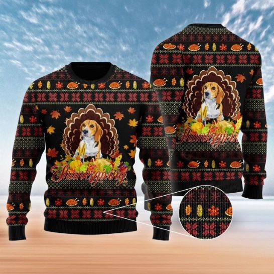 Beagle Dog Christmas Wool Knitted Sweater