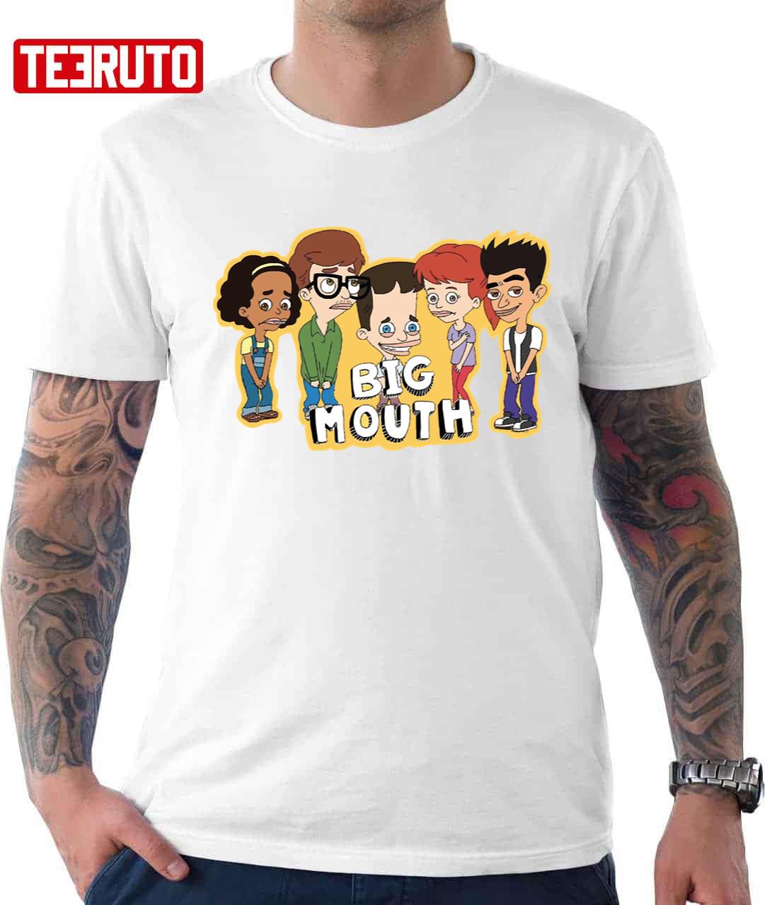 Big Mouth Cartoon Characters T-Shirt - Teeruto