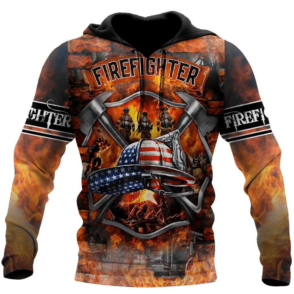 Brave Firefighter-Fireman 3D Hoodie