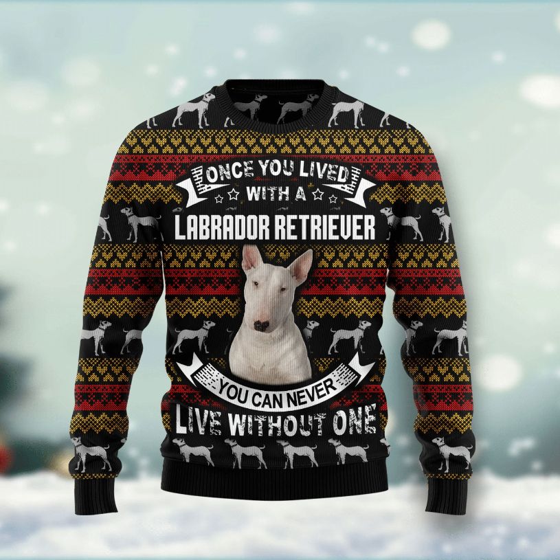 Bull Terrier Christmas Sweater 3D