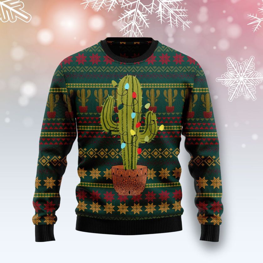 Cactus Christmas 3D Sweater