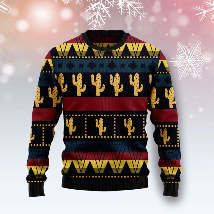 Cactus Ugly Christmas Sweater 3D All Over Print