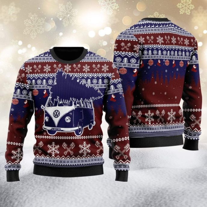 Camping Car Christmas Sweater 3D