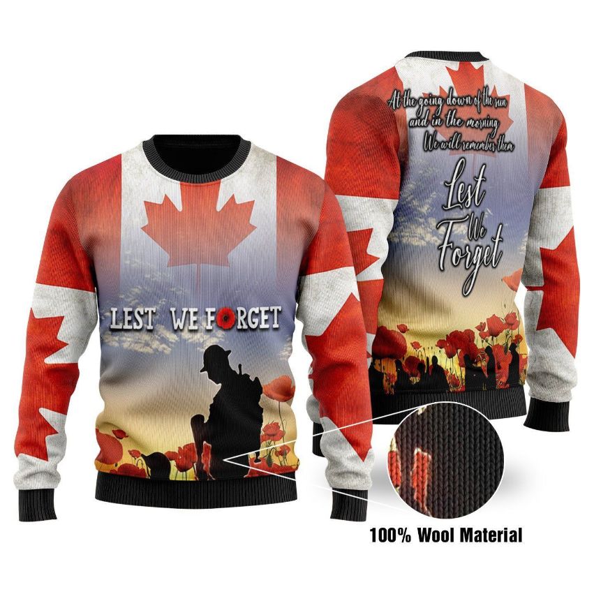 Canadian Christmas Veteran 3D Sweater