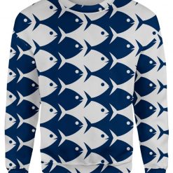 Cast Blue Large 3D Xmas Sweater