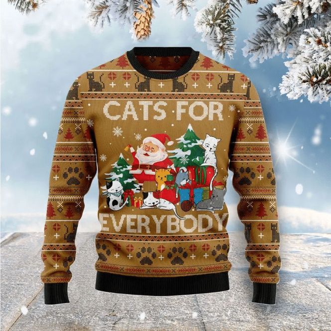 Cats For Everybody Christmas Sweater 3D