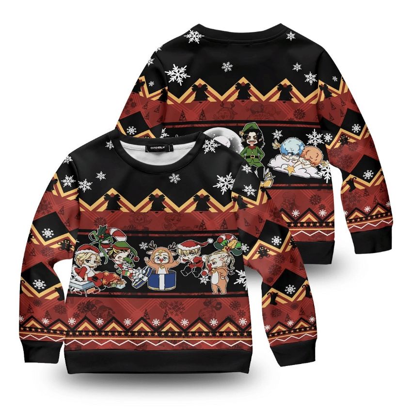 Chibi Revengers Xmas Kids Wool Sweater 3D