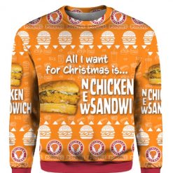 Chicken Sandwich Ugly Christmas Sweater 3D