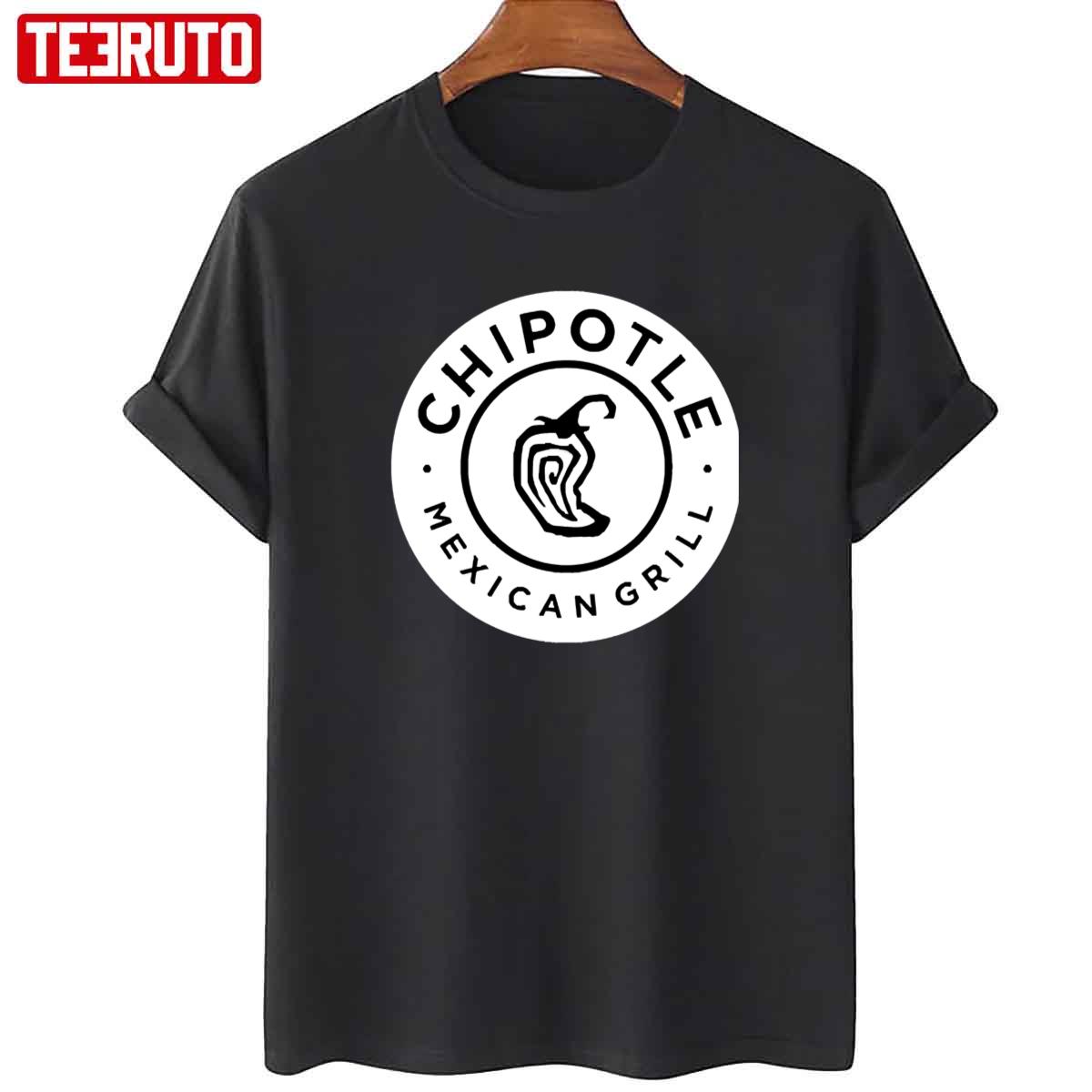 Chipotle Logo Black And White Mexican Grill Unisex T-Shirt