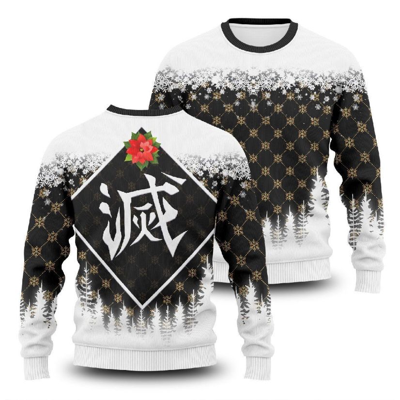 Christmas 3D Demon Slayer Corps Unisex Wool Sweater