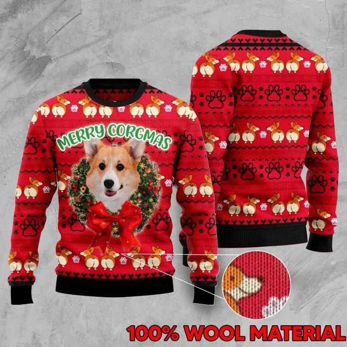 Christmas 3D Sweater Corgi