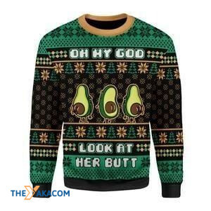 Christmas 3D Sweater Oh My God Look At Her Butt