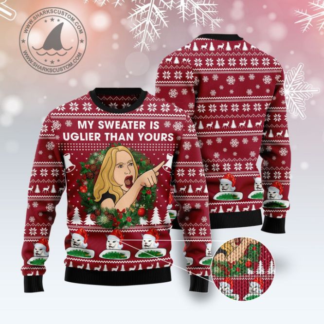 Christmas Cat Woman 3D Sweater