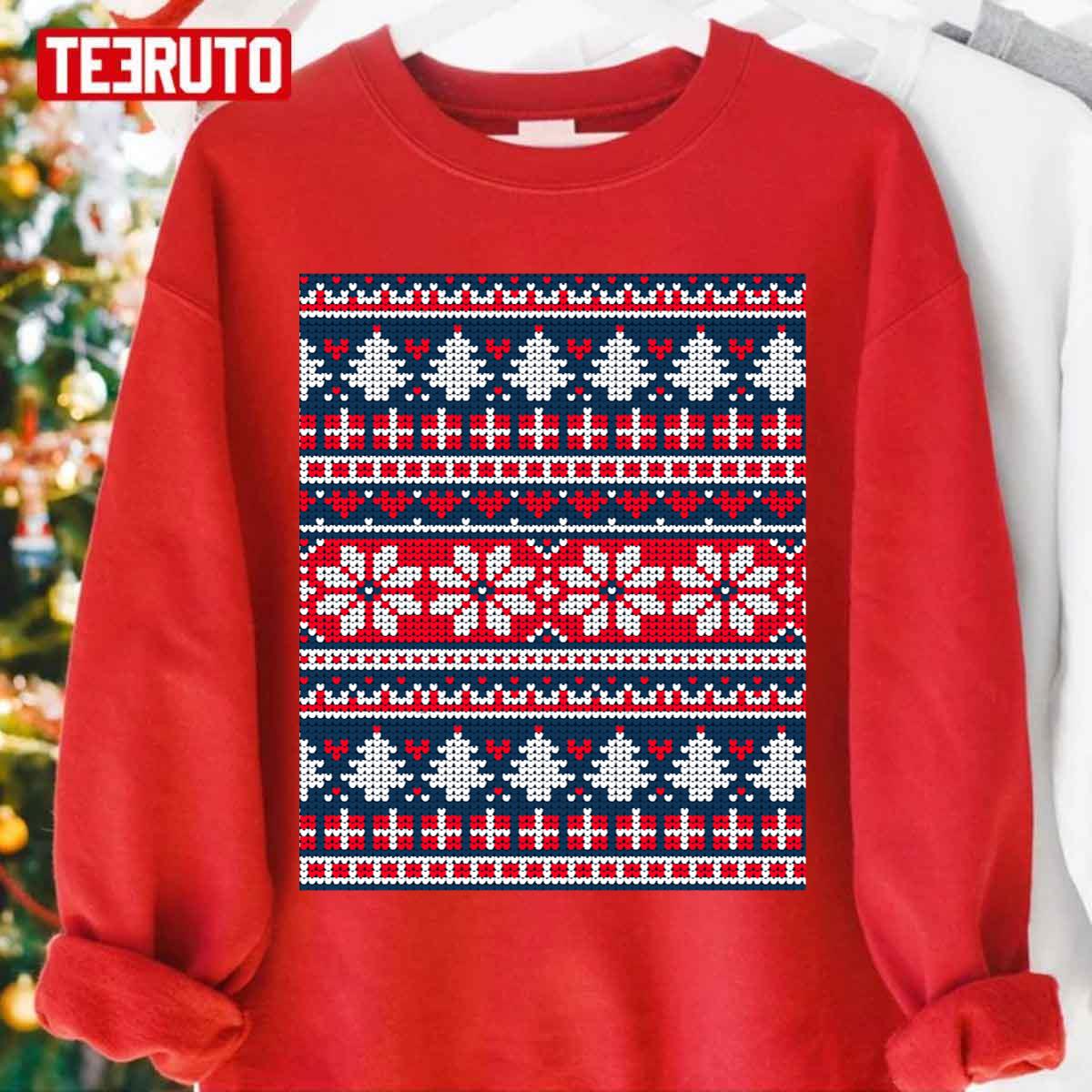 Christmas Classic Knitted Pattern Unisex Sweatshirt