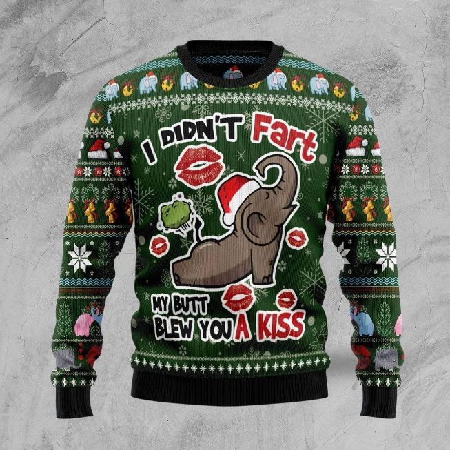 Christmas Didn_t Fart My Butt Blew You A Kiss Sweater 3D