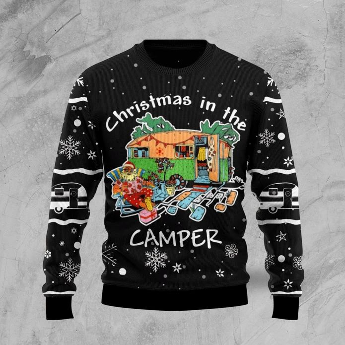 Christmas In The Camper Ugly Christmas Sweater 3D