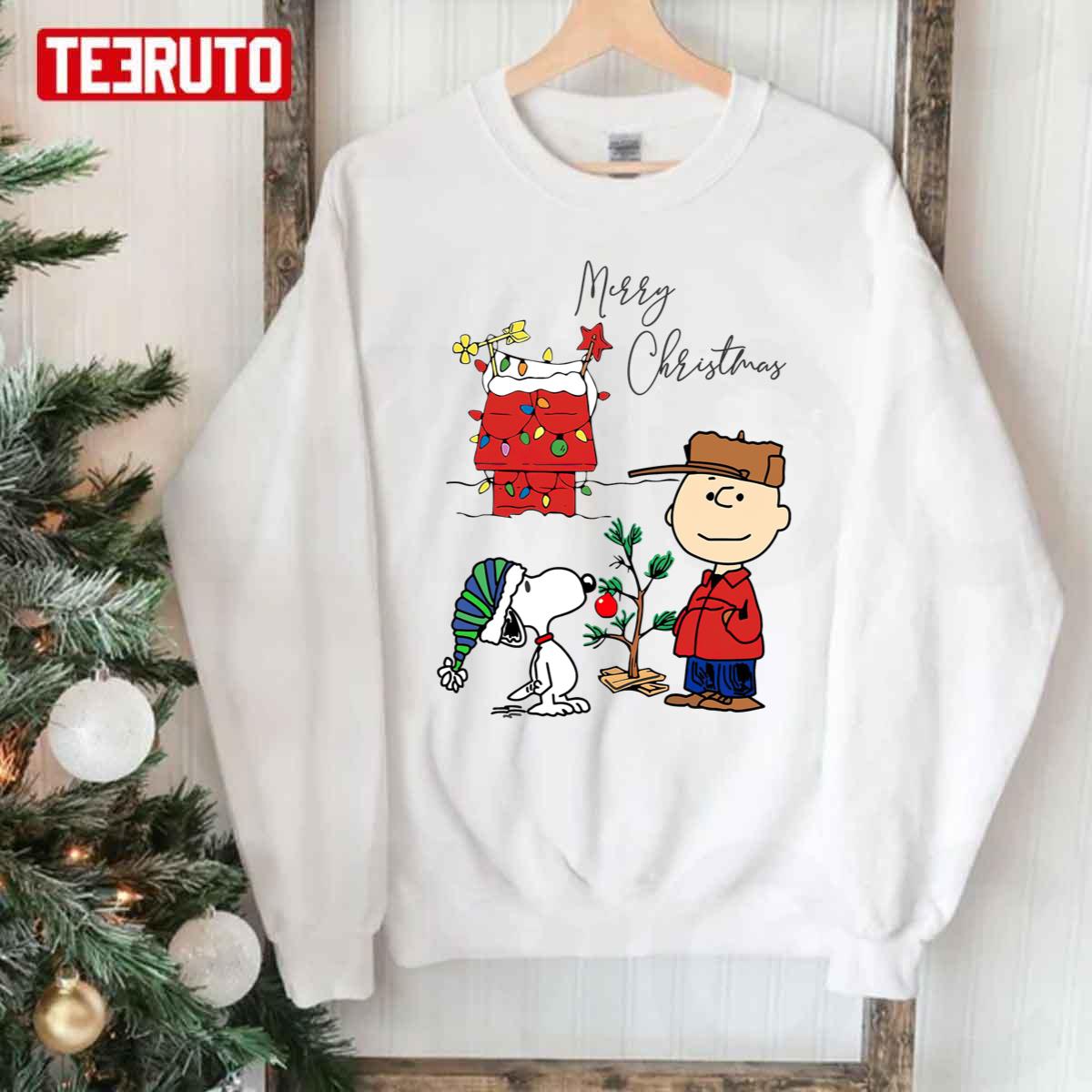 Christmas Snoopy Brown Peanuts Woodstock Unisex Sweatshirt