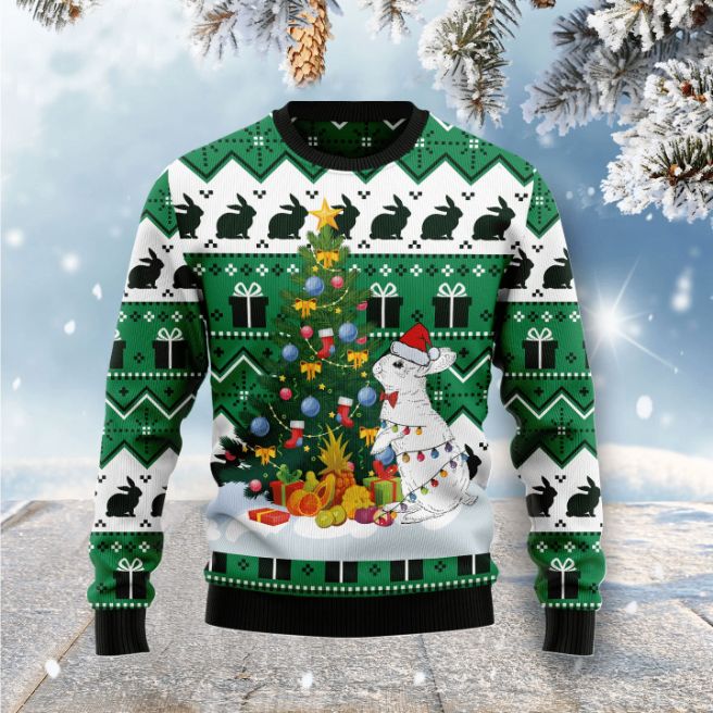 Christmas Tree Rabbit Sweater 3D