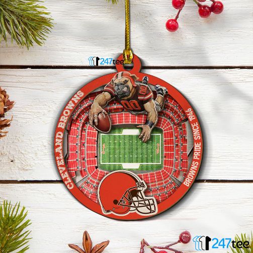Cleveland Browns Nfl Stadium Christmas 2021 Ceramic Ornament