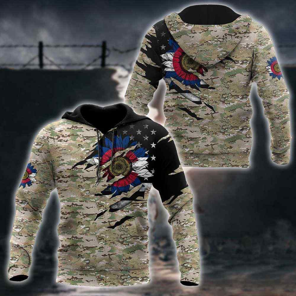 Colorado Sunflower Camo 3D Hoodie