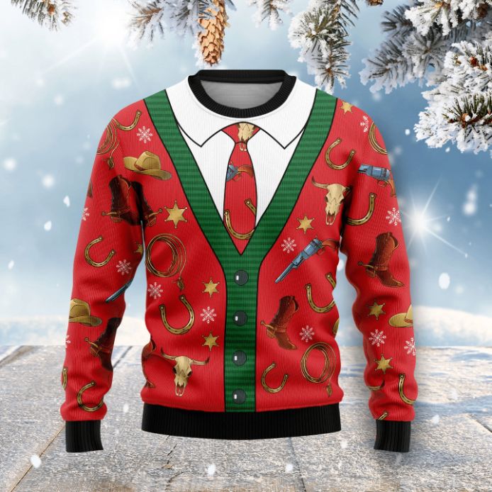 Cowboy 3D Sweater Christmas