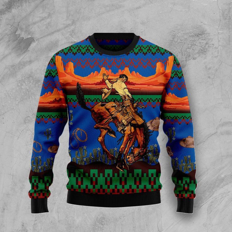 Cowboy Desert 3D Sweater Xmas