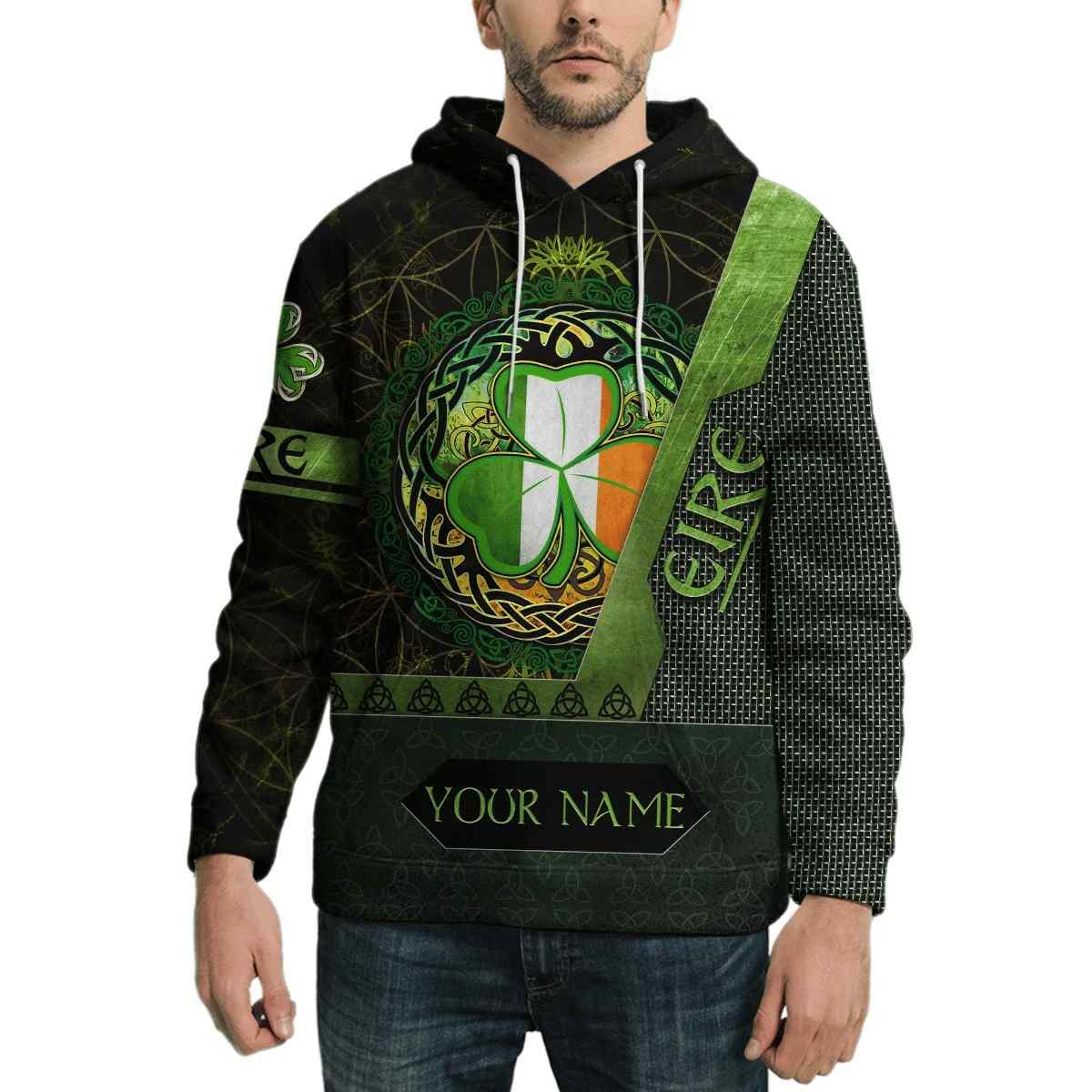 Custom Name Irish 3d Hoodie Teeruto 