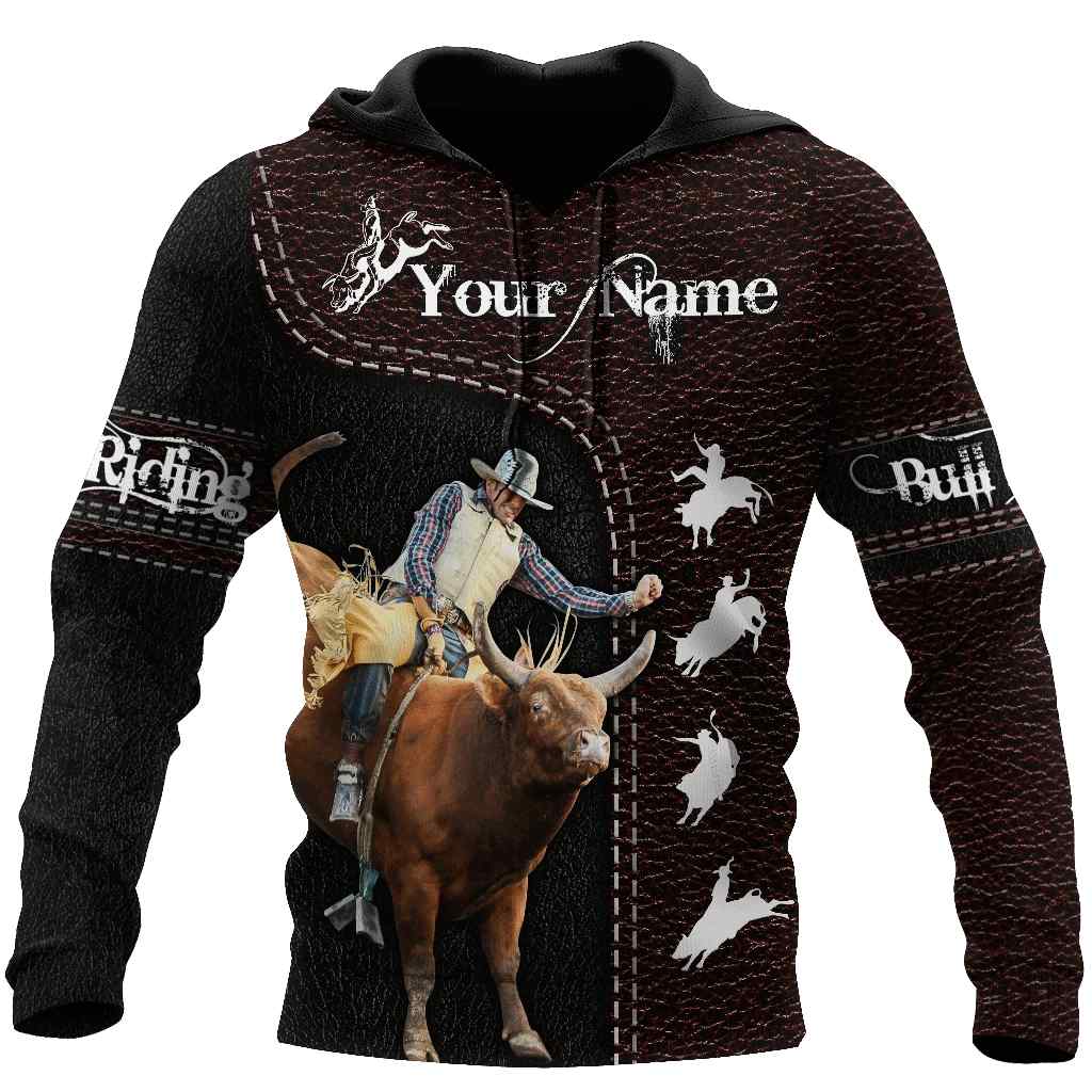 Customize Name Bull Riding 3D Hoodie