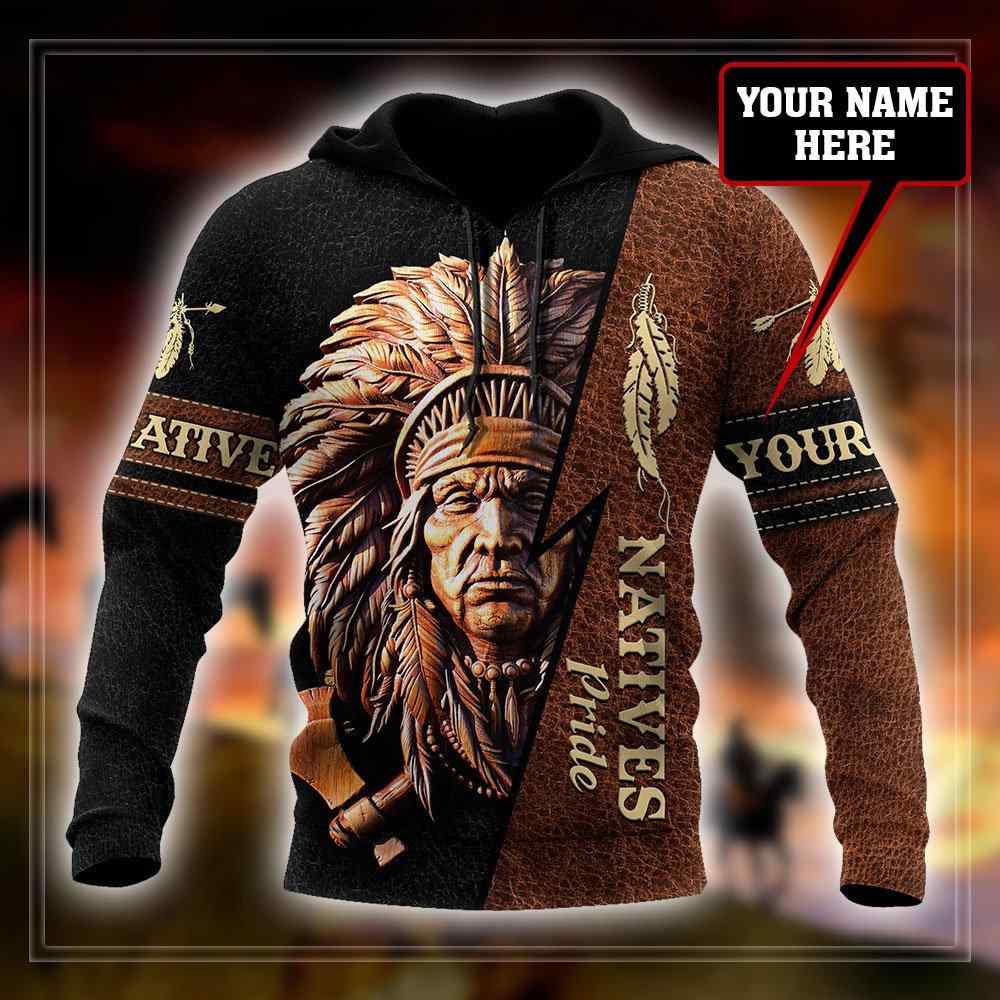 Customize Name Native American 3D Hoodie