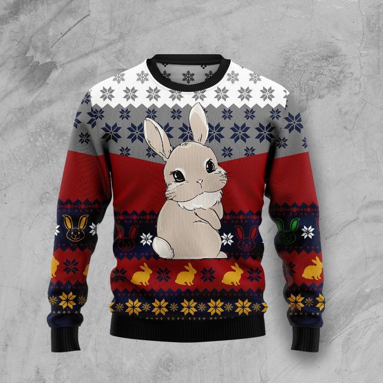 Cute 3D Rabbit Sweater Xmas - Teeruto