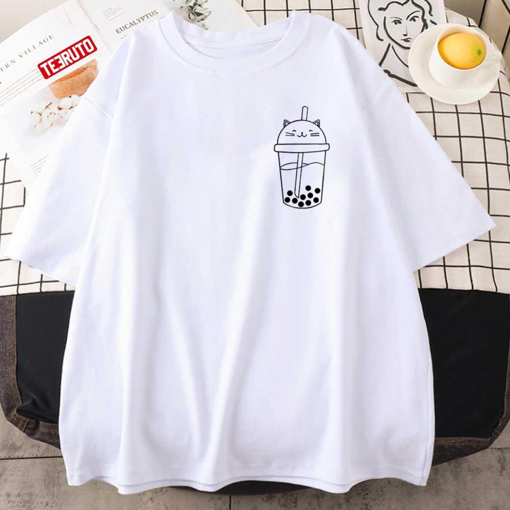 Cute Cat Boba Bubble Tea Lover Unisex T-Shirt