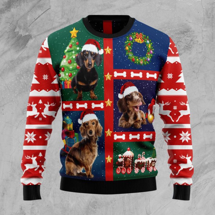 Cute Dachshund 3D Sweater Christmas