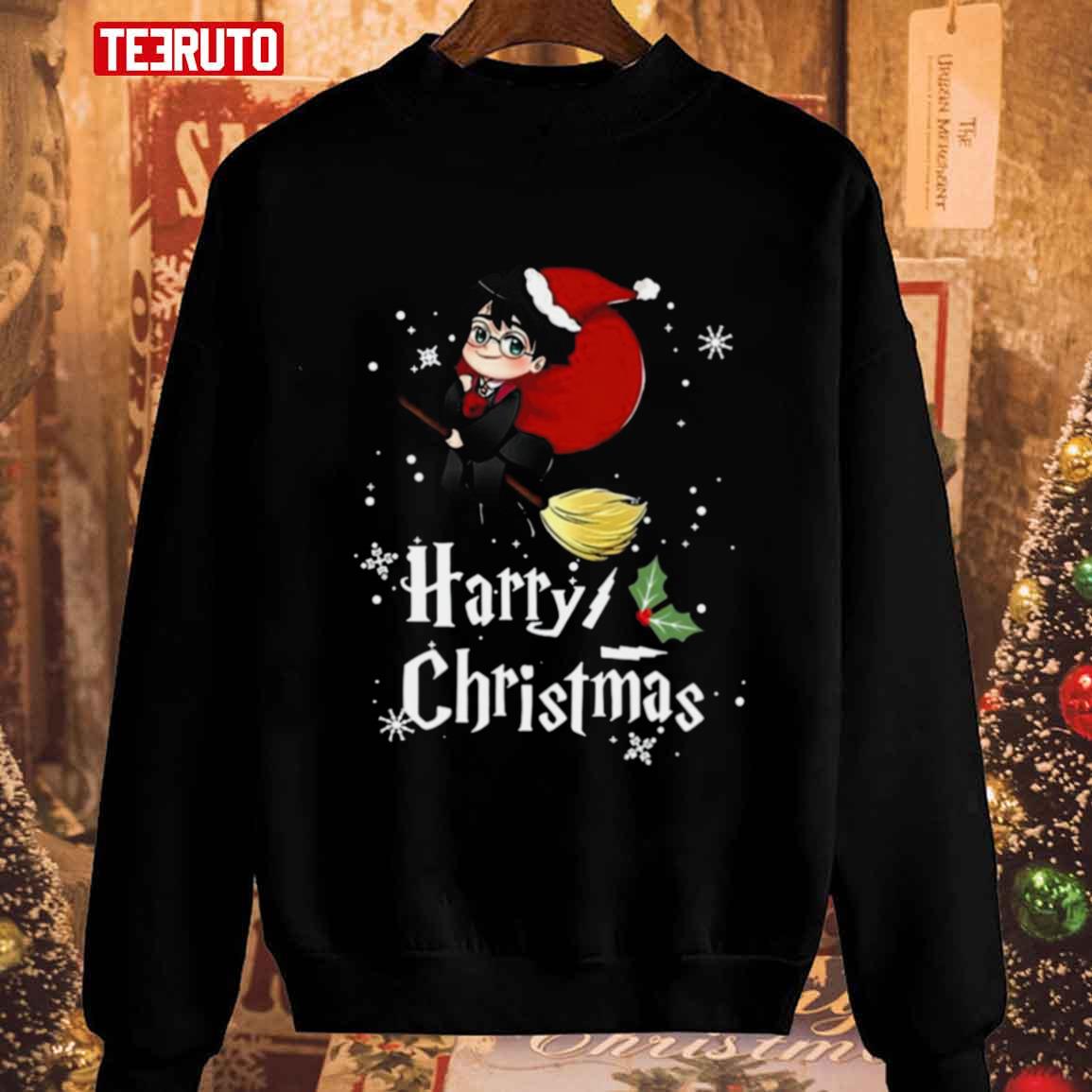 Cute Harry Potter Merry Christmas Wizzard Unisex Sweatshirt