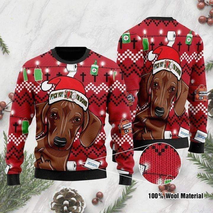 Dachshund Fynny Merry Christmas Ugly Wool Sweater 3D