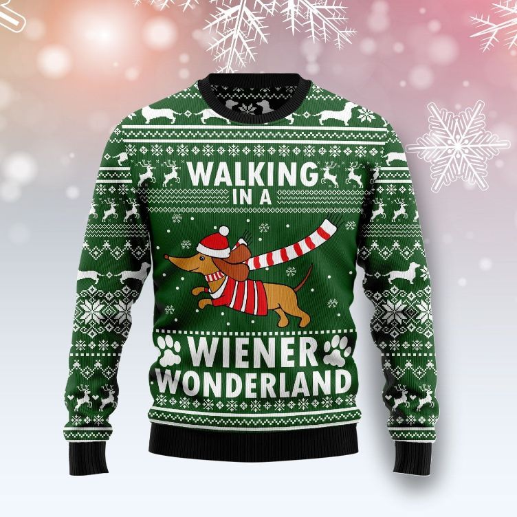 Dachshund Weiner Wonderland Xmas Sweater 3D