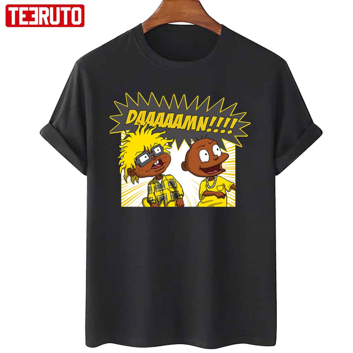 Damn Match Jordan 4 Lightning Chuckie Finster Tommy Pickles Rugrats T-Shirt