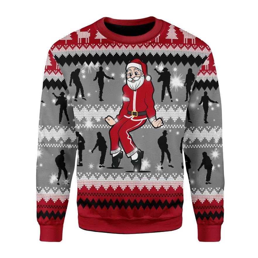 Dancing Michael Jackson Poses Christmas 3D Sweater